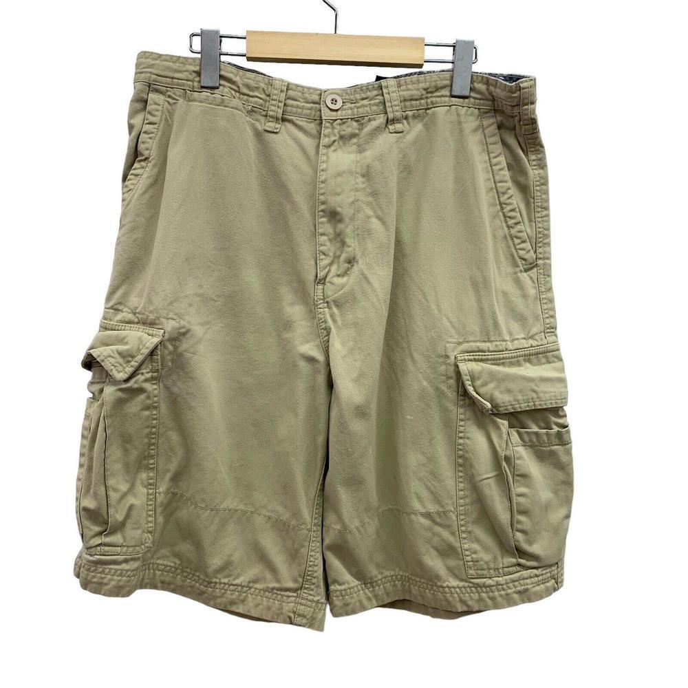 Colorado Mens Cargo Shorts Beige Tan Khaki Outdoor Pockets Cotton Size 34 READ​​